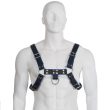 LEATHER BODY – BLUE AND BLACK LEATHER HARNESS CHEST BULLDOG