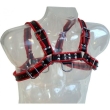 LEATHER BODY – CHAIN HARNESS III BLACK / RED