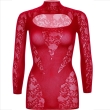 LEG AVENUE – MINI DRESS WITH LACE LONG SLEEVE RED 7