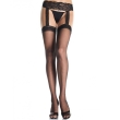 LEG AVENUE – OUTLET – BLACK STOCKINGS WITH LACE GARTER
