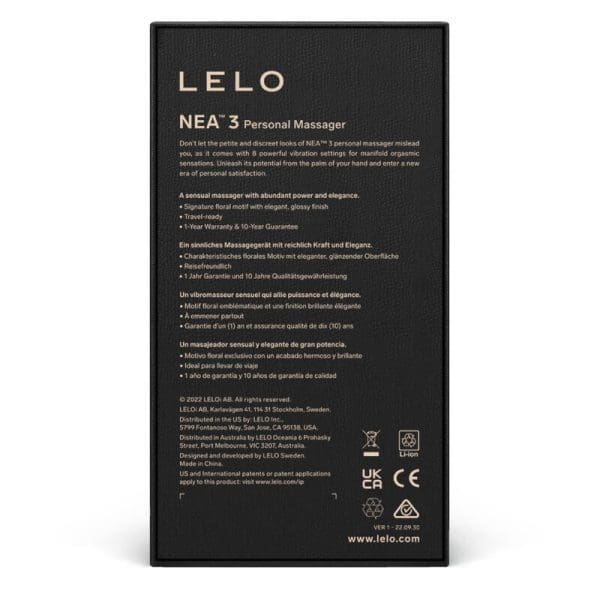LELO - NEA 3 PERSONAL MASSAGER - BLACK 5