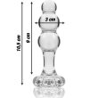 NEBULA SERIES BY IBIZA – MODEL 1 PLUG BOROSILICATE GLASS 10.7 X 3 CM TRANSPARENT