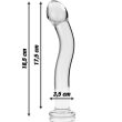 NEBULA SERIES BY IBIZA – MODEL 18 DILDO BOROSILICATE GLASS 18.5 X 3.5 CM CLEAR