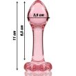 NEBULA SERIES BY IBIZA – MODEL 2 ANAL PLUG BOROSILICATE GLASS 11 X 3.5 CM PINK