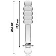 NEBULA SERIES BY IBIZA – MODEL 20 DILDO BOROSILICATE GLASS 20.5 X 3 CM CLEAR