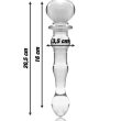 NEBULA SERIES BY IBIZA – MODEL 21 DILDO BOROSILICATE GLASS 20.5 X 3.5 CM CLEAR