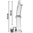 NEBULA SERIES BY IBIZA – MODEL 23 DILDO BOROSILICATE GLASS 21.5 X 4 CM CLEAR