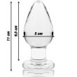 NEBULA SERIES BY IBIZA – MODEL 3 ANAL PLUG BOROSILICATE GLASS 11 X 5 CM TRANSPARENT