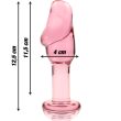 NEBULA SERIES BY IBIZA – MODEL 6 ANAL PLUG BOROSILICATE GLASS 12.5 X 4 CM PINK