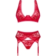 OBSESSIVE – LACELOVE SET THREE PIECES RED M/L 5