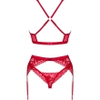 OBSESSIVE – LACELOVE SET THREE PIECES RED M/L 6
