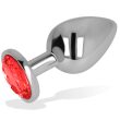 OHMAMA – ANAL PLUG WITH RED CRYSTAL 7 CM