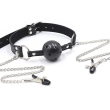 OHMAMA FETISH – BALL GAG WITH VENTS AND NIPPLE CLAMPS