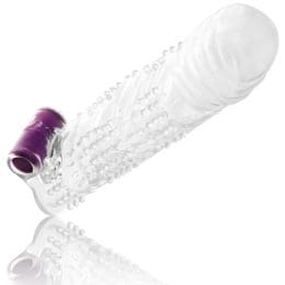 OHMAMA - TEXTURED PENIS SHEATH WITH VIBRATING BULLET 2