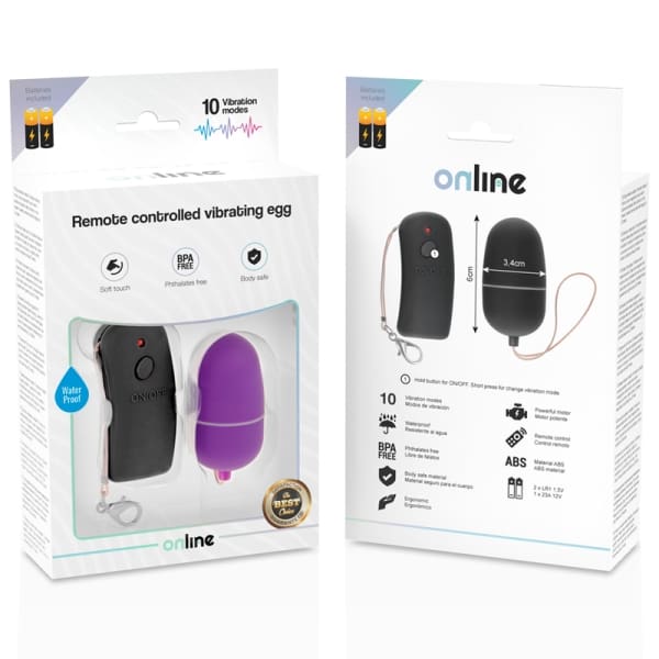 ONLINE - REMOTE CONTROLLED VIBRATING EGG PURPLE 5