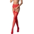 PASSION – S028 RED STOCKINGS WITH GARTER ONE SIZE