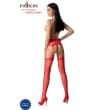 PASSION – S028 RED STOCKINGS WITH GARTER ONE SIZE 4