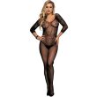 QUEEN LINGERIE – BODYSTOCKING WITH OPENING LONG SLEEVE S/L