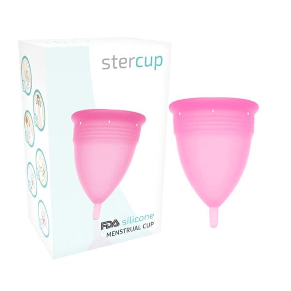 STERCUP - FDA SILICONE MENSTRUAL CUP SIZE S PINK 2