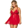 SUBBLIME BABYDOLL – WITH BOW AND FLORAL LACES RED L/XL