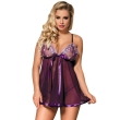 SUBBLIME BABYDOLL – WITH BOW AND SHINNY DETAILS PURPLE L/XL