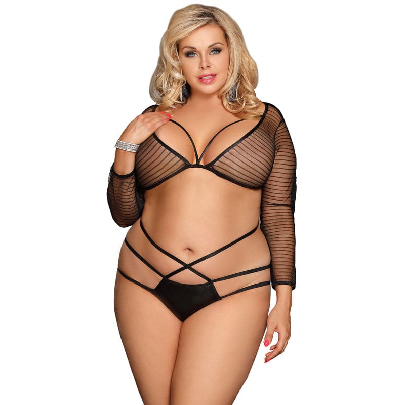 SUBBLIME QUEEN PLUS – STRAPPY TOP AND PANTIES SET