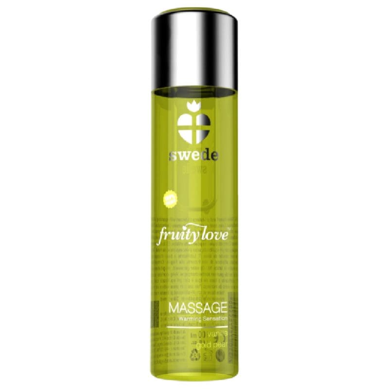 SWEDE – FRUITY LOVE WARMING EFFECT MASSAGE OIL VANILLA AND GOLD PEAR 120 ML